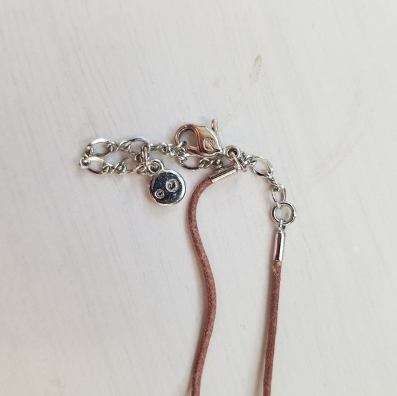 Swarovski pink heart necklace w butterfly - Picture 4 of 6